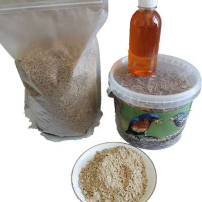 fish meal powder replaced by yellow mealworm powder